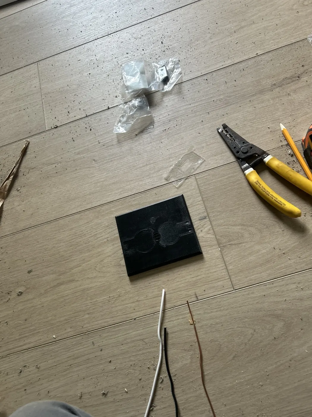 Electrical installation in progress